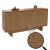 Sideboard HWC-O35, Schrank Highboard, 3 Tren Staufcher, Melamin 86x160x40cm ~ Ulme natur