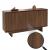 Sideboard HWC-O35, Schrank Highboard, 3 Tren Staufcher, Melamin 86x160x40cm ~ braun