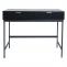 Konsolentisch HWC-O41, Telefontisch Ablagetisch, Industrial Schublade Melamin 85x100x40cm ~ Holzoptik schwarz