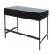 Konsolentisch HWC-O41, Telefontisch Ablagetisch, Industrial Schublade Melamin 85x100x40cm ~ Holzoptik schwarz