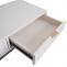 Konsolentisch HWC-O41, Telefontisch Ablagetisch, Industrial Schublade Melamin 85x100x40cm ~ Holzoptik wei