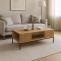 Stimmungsfotos vor ansprechendem Ambiente fr Produkt Couchtisch HWC-O39, Tisch Sofatisch Beistelltisch Ablage, Melamin MDF 39x120x60cm ~ natur