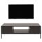 TV-Rack HWC-O39, TV-Board Fernsehtisch Lowboard TV-Schrank Ablage Fcher, Melamin MDF 39x120x60cm ~ Holzoptik schwarz