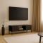 Stimmungsfotos vor ansprechendem Ambiente fr Produkt TV-Rack HWC-O39, TV-Board Fernsehtisch Lowboard TV-Schrank Ablage Fcher, Melamin MDF 39x120x60cm ~ Holzoptik schwarz