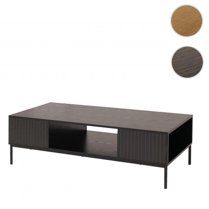 TV-Rack HWC-O39, TV-Board Fernsehtisch Lowboard TV-Schrank Ablage Fcher, Melamin MDF 39x120x60cm ~ Holzoptik schwarz