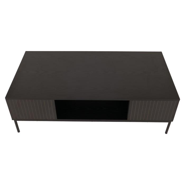 TV-Rack HWC-O39, TV-Board Fernsehtisch Lowboard TV-Schrank Ablage Fcher, Melamin MDF 39x120x60cm ~ Holzoptik schwarz