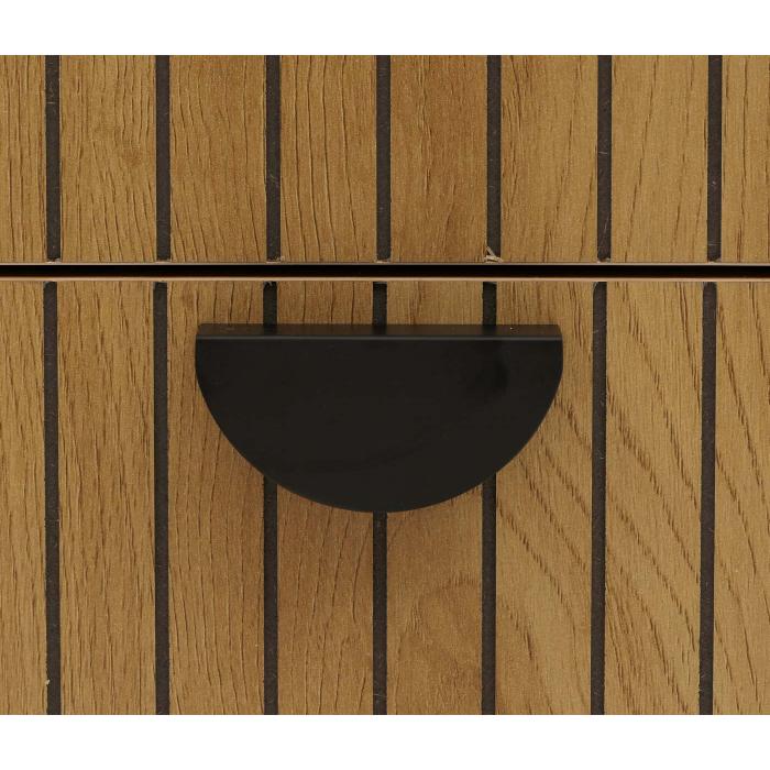 Kommode HWC-O39, Highboard Schrank, 3 Schubladen Melamin MDF 77x50x42cm ~ natur