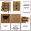 Erstes Foto mit wichtigen Merkmalen fr Produkt Kommode HWC-O39, Highboard Schrank, 3 Schubladen Melamin MDF 77x50x42cm ~ Holzoptik schwarz