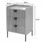 Bemaungsbild fr Produkt Kommode HWC-O39, Highboard Schrank, 3 Schubladen Melamin MDF 77x50x42cm ~ Holzoptik schwarz