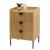 Kommode HWC-O39, Highboard Schrank, 3 Schubladen Melamin MDF 77x50x42cm ~ natur