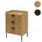 Kommode HWC-O39, Highboard Schrank, 3 Schubladen Melamin MDF 77x50x42cm ~ natur