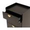 Kommode HWC-O39, Highboard Schrank, 3 Schubladen Melamin MDF 77x50x42cm ~ Holzoptik schwarz