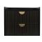 Kommode HWC-O39, Highboard Schrank, 4 Schubladen Melamin MDF 95x50x42cm ~ Holzoptik schwarz