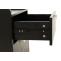 Kommode HWC-O39, Highboard Schrank, 4 Schubladen Melamin MDF 95x50x42cm ~ Holzoptik schwarz