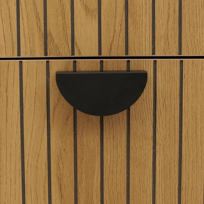 Kommode HWC-O39, Highboard Schrank, 4 Schubladen Melamin MDF 95x50x42cm ~ natur