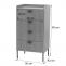 Bemaungsbild fr Produkt Kommode HWC-O39, Highboard Schrank, 4 Schubladen Melamin MDF 95x50x42cm ~ Holzoptik schwarz
