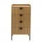 Kommode HWC-O39, Highboard Schrank, 4 Schubladen Melamin MDF 95x50x42cm ~ natur