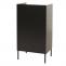 Kommode HWC-O39, Highboard Schrank, 4 Schubladen Melamin MDF 95x50x42cm ~ Holzoptik schwarz