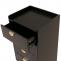 Kommode HWC-O39, Highboard Schrank, 4 Schubladen Melamin MDF 95x50x42cm ~ Holzoptik schwarz
