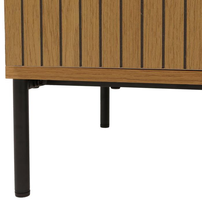 Kommode HWC-O39, Highboard Schrank, 6 Schubladen Melamin MDF 80x120x44cm ~ natur
