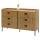 Kommode HWC-O39, Highboard Schrank, 6 Schubladen Melamin MDF 80x120x44cm ~ natur Kommode HWC-O39, Highboard Schrank, 6 Schubladen Melamin MDF 80x120x44cm ~ natur