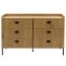 Kommode HWC-O39, Highboard Schrank, 6 Schubladen Melamin MDF 80x120x44cm ~ natur