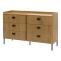 Kommode HWC-O39, Highboard Schrank, 6 Schubladen Melamin MDF 80x120x44cm ~ natur