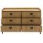 Kommode HWC-O39, Highboard Schrank, 6 Schubladen Melamin MDF 80x120x44cm ~ natur