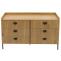 Kommode HWC-O39, Highboard Schrank, 6 Schubladen Melamin MDF 80x120x44cm ~ natur