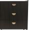Kommode HWC-O39, Highboard Schrank, 6 Schubladen Melamin MDF 80x120x44cm ~ Holzoptik schwarz