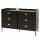 Kommode HWC-O39, Highboard Schrank, 6 Schubladen Melamin MDF 80x120x44cm ~ Holzoptik schwarz Kommode HWC-O39, Highboard Schrank, 6 Schubladen Melamin MDF 80x120x44cm ~ Holzoptik schwarz