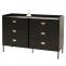 Kommode HWC-O39, Highboard Schrank, 6 Schubladen Melamin MDF 80x120x44cm ~ Holzoptik schwarz