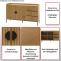 Erstes Foto mit wichtigen Merkmalen fr Produkt Sideboard HWC-O39, Kommode Schrank Anrichte, 3 Schubladen 2 Tren, Holz Melamin 80x130x42cm ~ Holzoptik schwarz