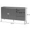 Bemaungsbild fr Produkt Sideboard HWC-O39, Kommode Schrank Anrichte, 3 Schubladen 2 Tren, Holz Melamin 80x130x42cm ~ Holzoptik schwarz