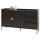 Sideboard HWC-O39, Kommode Schrank Anrichte, 3 Schubladen 2 Türen, Holz Melamin 80x130x42cm ~ Holzoptik schwarz Sideboard HWC-O39, Kommode Schrank Anrichte, 3 Schubladen 2 Türen, Holz Melamin 80x130x42cm ~ Holzoptik schwarz