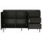 Sideboard HWC-O39, Kommode Schrank Anrichte, 3 Schubladen 2 Tren, Holz Melamin 80x130x42cm ~ Holzoptik schwarz