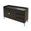 Sideboard HWC-O39, Kommode Schrank Anrichte, 3 Schubladen 2 Tren, Holz Melamin 80x130x42cm ~ Holzoptik schwarz