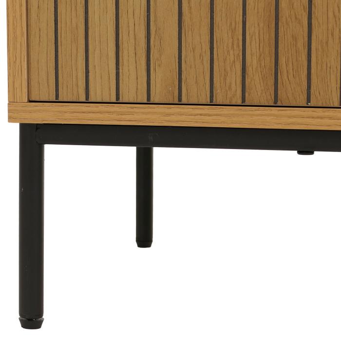 TV-Rack HWC-O39, TV-Board Fernsehtisch Lowboard TV-Schrank Kommode, Melamin MDF 56x150x40 ~ natur