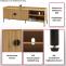 Erstes Foto mit wichtigen Merkmalen fr Produkt TV-Rack HWC-O39, TV-Board Fernsehtisch Lowboard TV-Schrank Kommode, Melamin MDF 56x150x40 ~ Holzoptik schwarz