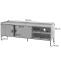 Bemaungsbild fr Produkt TV-Rack HWC-O39, TV-Board Fernsehtisch Lowboard TV-Schrank Kommode, Melamin MDF 56x150x40 ~ Holzoptik schwarz