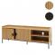 TV-Rack HWC-O39, TV-Board Fernsehtisch Lowboard TV-Schrank Kommode, Melamin MDF 56x150x40 ~ natur