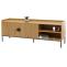 TV-Rack HWC-O39, TV-Board Fernsehtisch Lowboard TV-Schrank Kommode, Melamin MDF 56x150x40 ~ natur