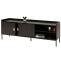 TV-Rack HWC-O39, TV-Board Fernsehtisch Lowboard TV-Schrank Kommode, Melamin MDF 56x150x40 ~ Holzoptik schwarz