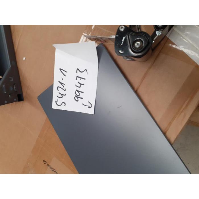 Defekte Ware (Verbogen SK3) | Rollcontainer HWC-L49, Schrank Aktenschrank, Metall 115x40x41cm 8 Schubladen ~ dunkelgrau