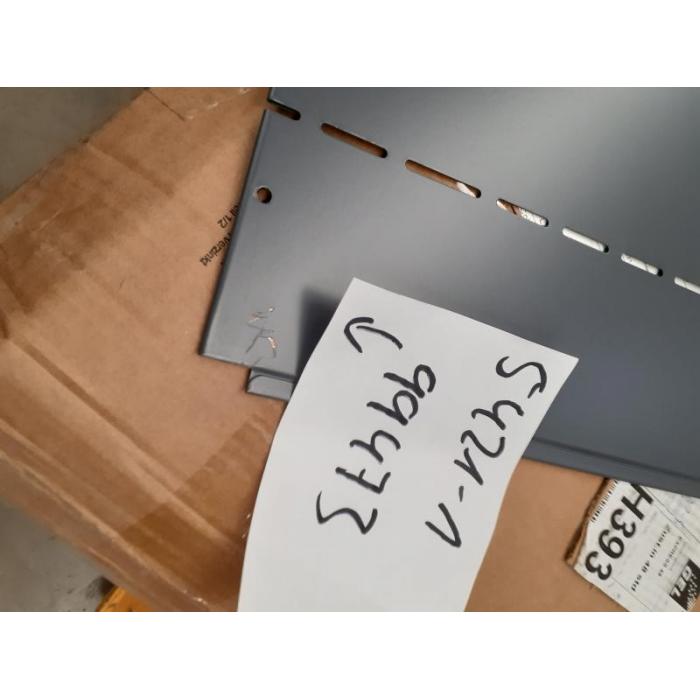 Defekte Ware (Verbogen SK3) | Rollcontainer HWC-L49, Schrank Aktenschrank, Metall 115x40x41cm 8 Schubladen ~ dunkelgrau