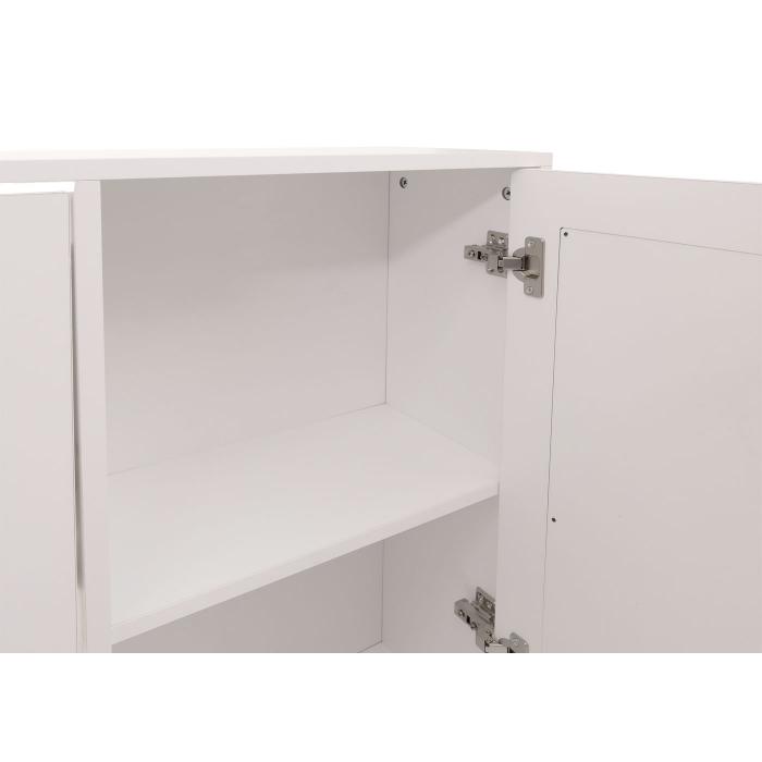 Rattan-Schuhkipper HWC-M37, Schuhregal Schuhschrank, 3 Kippfcher 2 Regalbden 127x120x24cm Holz Melamin ~ wei