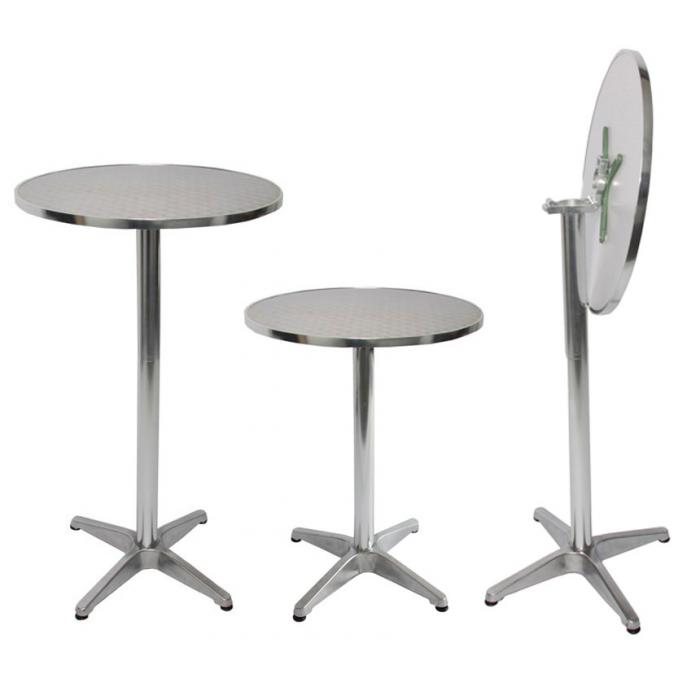 10er-Set Alu-Stehtisch, Bistrotisch, hhenverstellbar 70/110cm =60cm ~ klappbar, Fu mit Betoneinguss