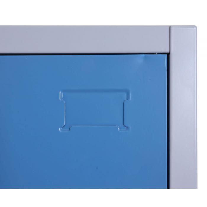 Schliefachschrank HWC-L58, Aktenschrank Broschrank Mehrzweckschrank, abschliebar Metall 185x70x40cm ~ blau