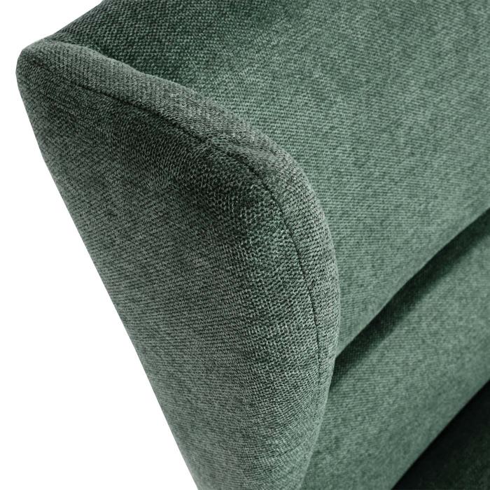 Lounge-Sessel HWC-L62, Ohrensessel Cocktailsessel Sessel Polstersessel, Stoff/Textil Metall ~ grn