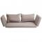 Kissen fr Sitzbank, Bankauflage Sitzkissen Polsterauflage Sitzpolster waschbar, Stoff/Textil 213x64cm ~ hellbraun